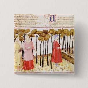Dante und Virgil am Gipfel des Fegefeuers Button
