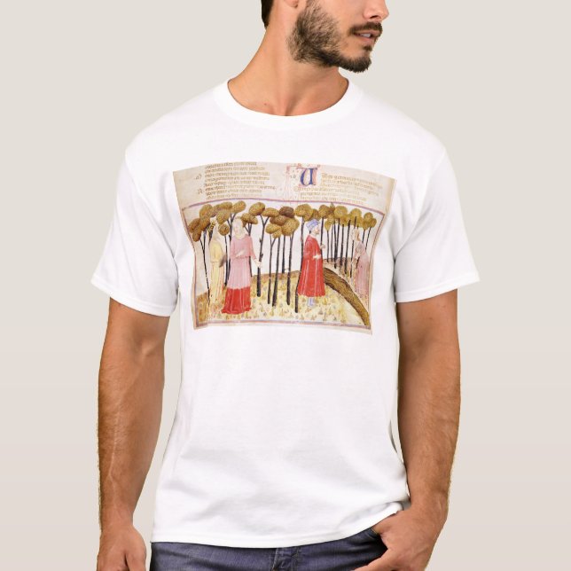 Dante und Virgil am Gipfel des Fegefeuers T-Shirt (Vorderseite)