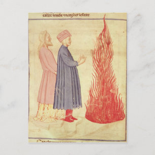 Dante und Virgil erkennen Ulysees Postkarte