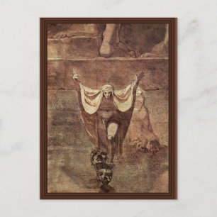 Dante und Virgil im Eis von Kozythus. Durch Johann Postkarte