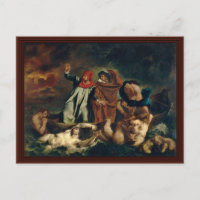 Dante und Virgil in Hell (die barque von Dante)