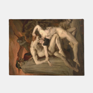 Dante und Virgil in Hell (von Bouguereau) Fußmatte