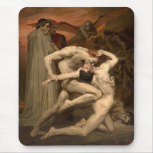 Dante und Virgil in Hell (von Bouguereau) Mousepad