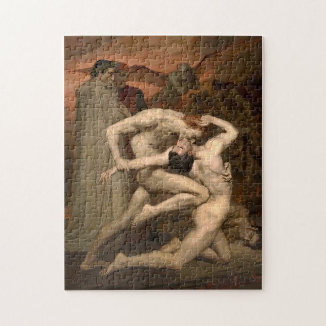 Dante und Virgil von William-Adolphe Bouguereau Puzzle (Vertikal)