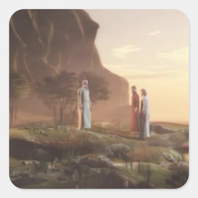 Dante & Virgil treffen Cato im Labor Quadratischer Aufkleber (Vorderseite)