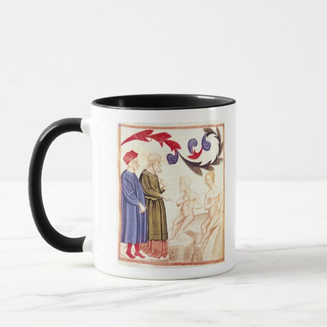Dante, Virgil und Pest-geschlagen Tasse (Links)