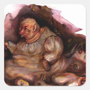 Dante's Ciacco Quadratischer Aufkleber