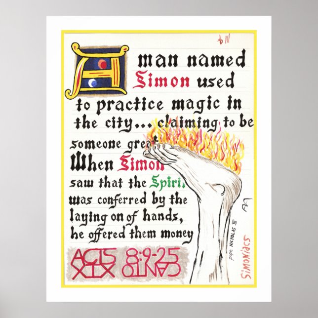 Dante's Inferno, Canto XIX Print Poster (Vorne)