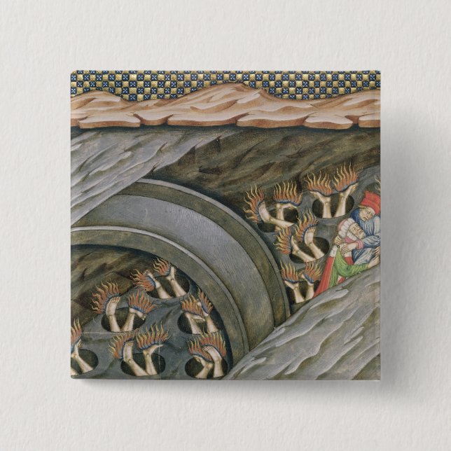 Dantes Inferno mit einem Kommentar Button (Vorderseite)