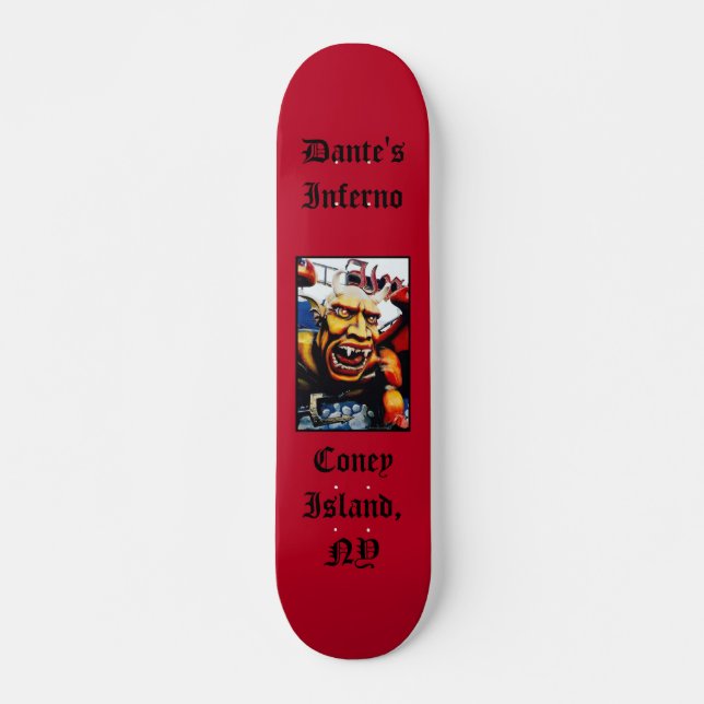 Dante's Inferno (Rot) Customized Skateboard (Vorne)