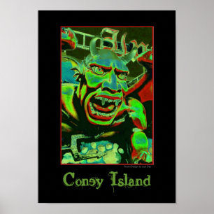 Dante's Inferno Spookhouse Psychedelic Poster