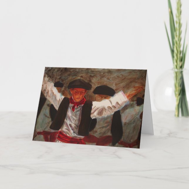 Dantzaritxiti - Baskischer Tänzer Karte (Vorderseite)