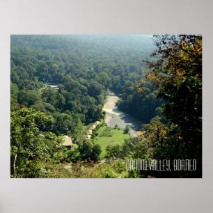 Danum Valley Borneo Regenwald Dschungelszene Poster