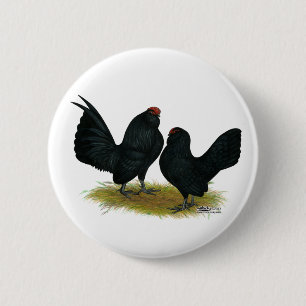 D'Anvers Black Bantams Button