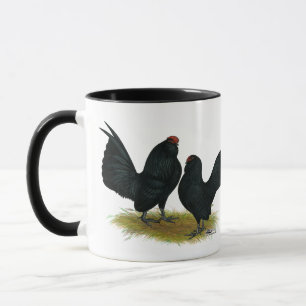 D'Anvers schwarze Zwerghühner Tasse