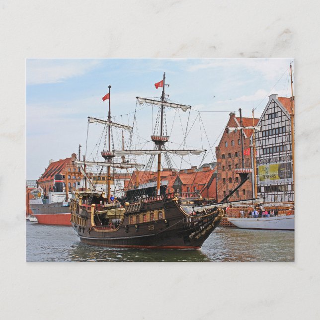 Danzig, Polen Postkarte (Vorderseite)