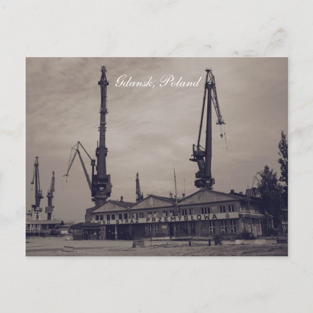 Danzig, Polen Postkarte (Vorderseite)
