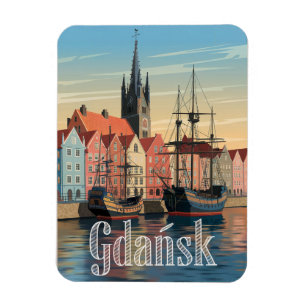 Danzig Polen Vintag Magnet