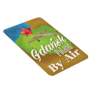 Danzig Polen Vintages Flugplakat Magnet