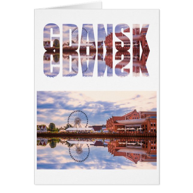 Danziger Text mit Blick auf die Altstadt, Reflexio (Vorne)