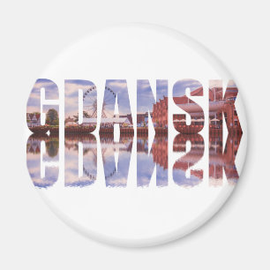 Danziger Text mit Blick auf die Altstadt, Reflexio Magnet