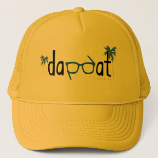 DapDat_Logo_Spektakel_Palms_Aquamarin_Gold Trucker Truckerkappe