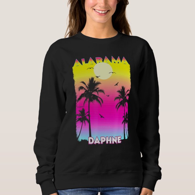 Daphne Alabama Al Summer Vintag Sunset Sweatshirt (Vorderseite)