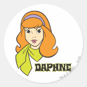 Daphne Name Graphic Runder Aufkleber