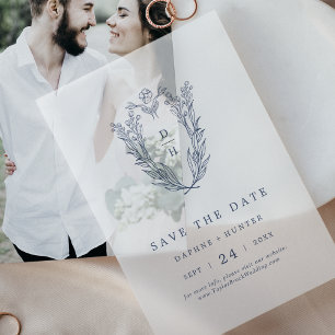 DAPHNE Navy Minimalistische Hochzeit speichern das
