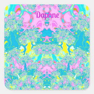 DAPHNE ~ PASTEL PERFEKTION ~ QUADRATISCHER AUFKLEBER