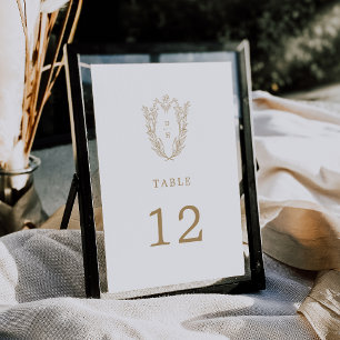 DAPHNE Simple Gold White Wedding Tischnummern