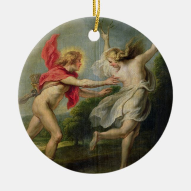 Daphne und Apollo (Öl) Keramik Ornament (Vorne)
