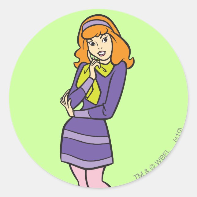 Daphne Wondering Runder Aufkleber (Vorderseite)