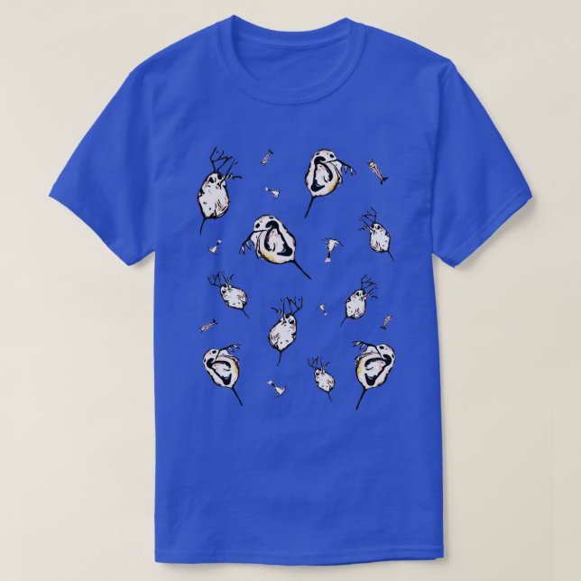 Daphnia spec Crustacea Collage T-Shirt (Design vorne)