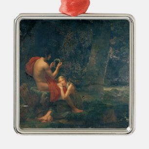 Daphnis und Chloe, 1824-25 Silbernes Ornament