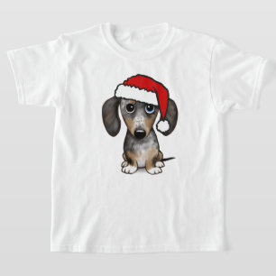 Daple Dackel Santa Dackel Hund Weihnachten T-Shirt