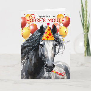 Daple Gray Horse Funny Geburtstag Karte