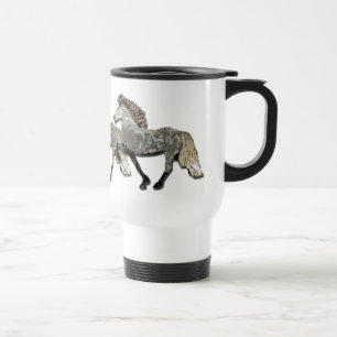 Daple Gray Icelandic Pferd Art Deco Astrid Reisebecher