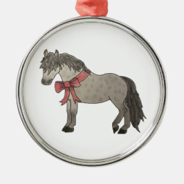 Daple Gray Pony Weihnachtsdekoration Ornament Aus Metall