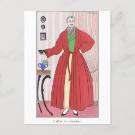 Dapper 1913 Man Wearing Robe von Georges Barbier Postkarte