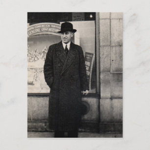Dapper 1930er Mann Foto Postkarte