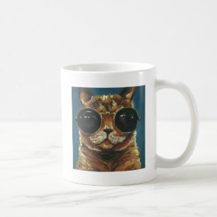 Dapper Animal   Kitty in Sonnenbrille Kaffeetasse