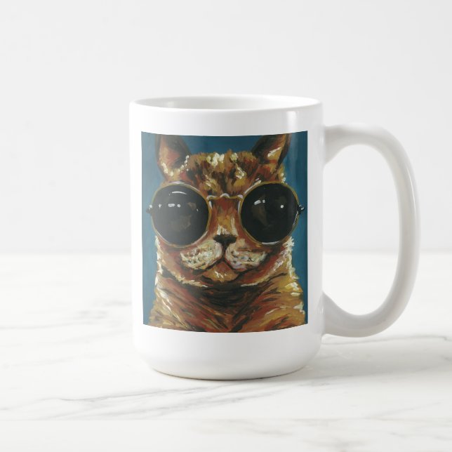Dapper Animal | Kitty in Sonnenbrille Kaffeetasse (Rechts)