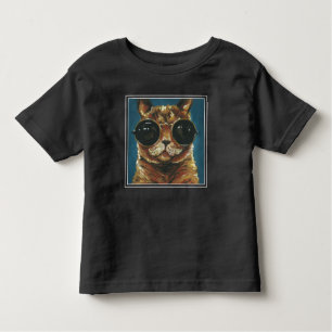 Dapper Animal   Kitty in Sonnenbrille Kleinkind T-shirt