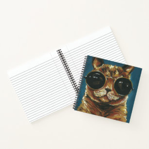 Dapper Animal   Kitty in Sonnenbrille Notizbuch