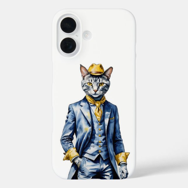 Dapper Cat iPhone 16 Fall - Stilvoller Schutz Case-Mate iPhone Hülle (Rückseite)