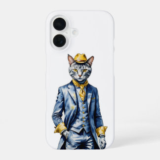 Dapper Cat iPhone 16 Fall - Stilvoller Schutz Hülle