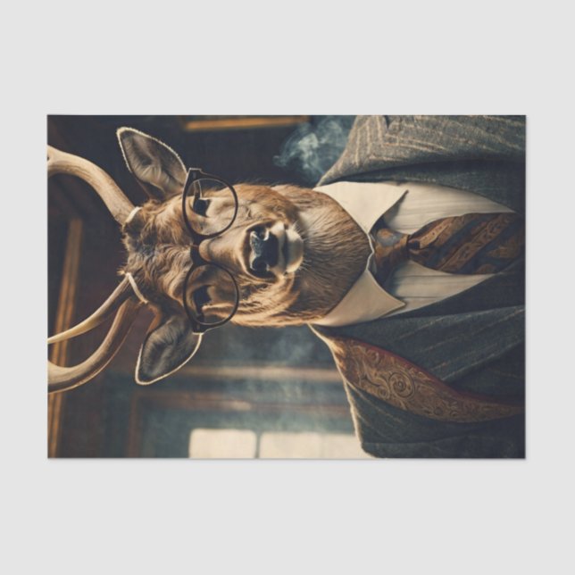 Dapper Deer Decoupage Paper Seidenpapier (Vorderseite)