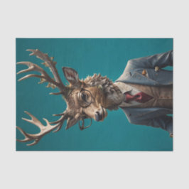 Dapper Deer Decoupage | Vintag Woodland Gentleman Seidenpapier