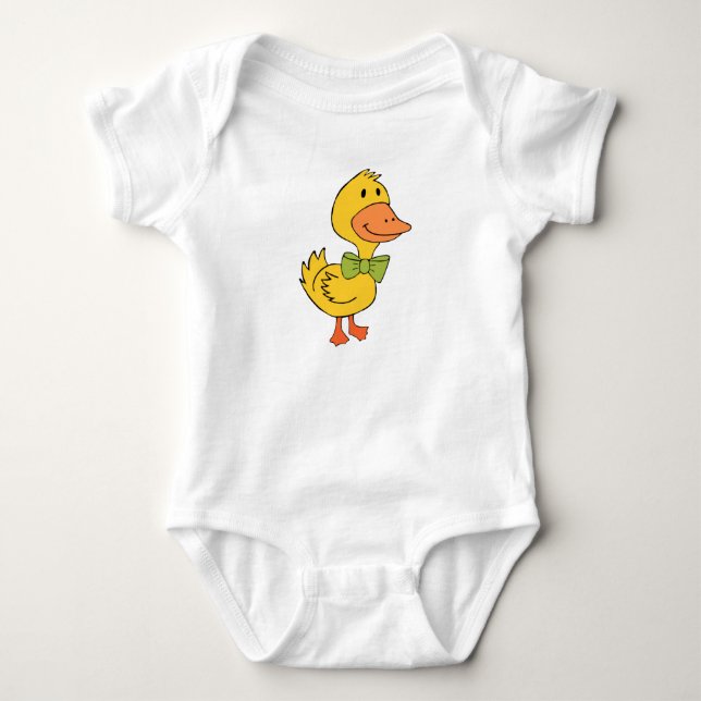 Dapper Ducky Baby Jersey Bodysuit Strampler (Vorderseite)